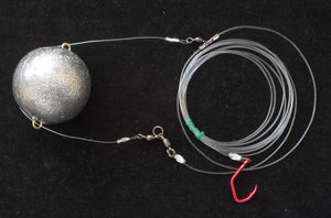 Rigged downrigger lead weight