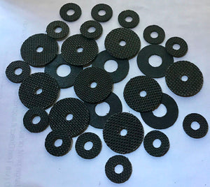 An assortment of pre cut Carbontex Drag Washers