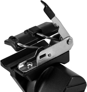 Detachable fishing line counter bottom view showing the clip-on fishing rod attachment