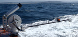 Downrigger in use while trolling from a boat